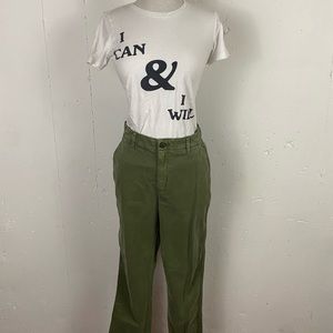 GAP Girlfriend Chinos in Olive Green